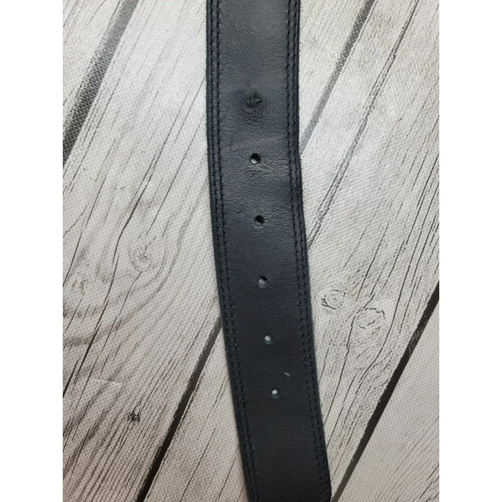 Red Wing Basic Work Belt Mens 46 Black Frontenac Leather Buckle USA Made 96523
